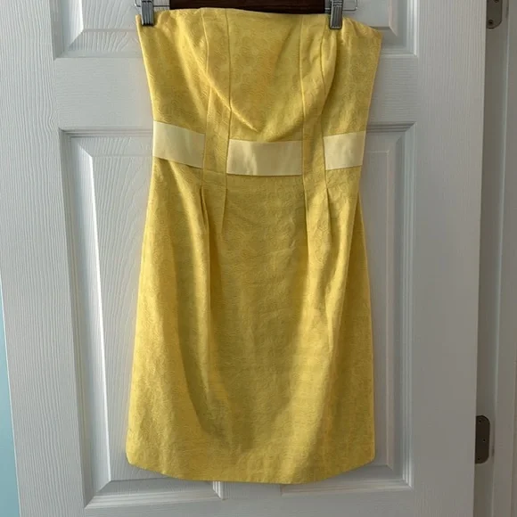 Lilly Pulitzer Vanessa strapless dress in a sunny yellow Size 0 - Picture 3 of 10